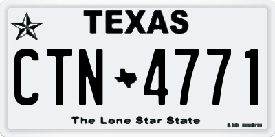 TX license plate CTN4771