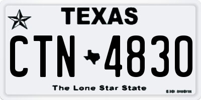 TX license plate CTN4830