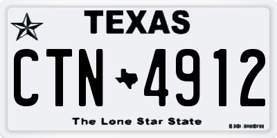 TX license plate CTN4912