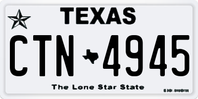 TX license plate CTN4945