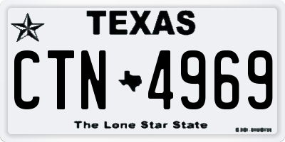 TX license plate CTN4969