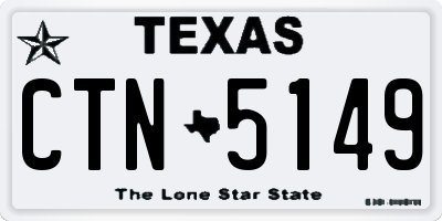 TX license plate CTN5149
