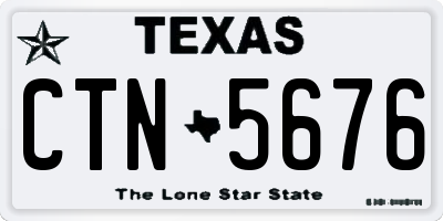TX license plate CTN5676