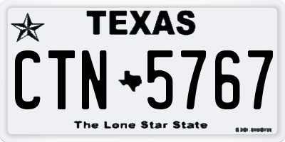 TX license plate CTN5767