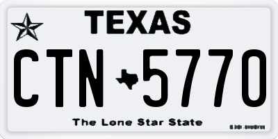 TX license plate CTN5770