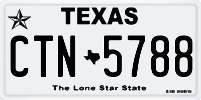 TX license plate CTN5788