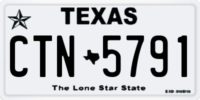 TX license plate CTN5791