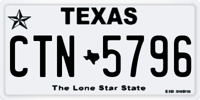 TX license plate CTN5796