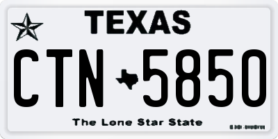 TX license plate CTN5850