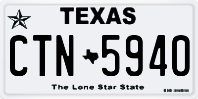 TX license plate CTN5940