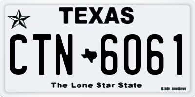 TX license plate CTN6061