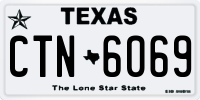 TX license plate CTN6069
