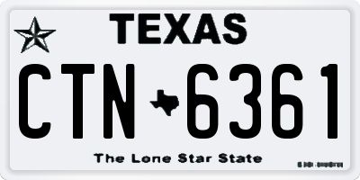 TX license plate CTN6361