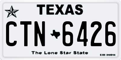 TX license plate CTN6426
