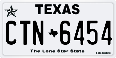 TX license plate CTN6454