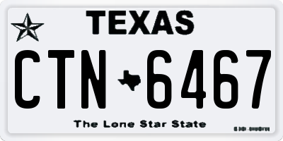 TX license plate CTN6467