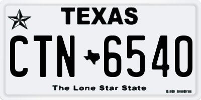 TX license plate CTN6540