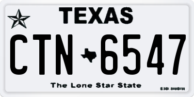 TX license plate CTN6547