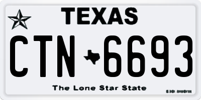 TX license plate CTN6693
