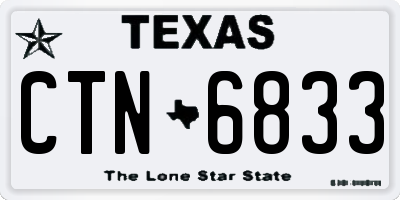 TX license plate CTN6833