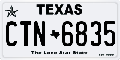 TX license plate CTN6835