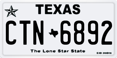 TX license plate CTN6892