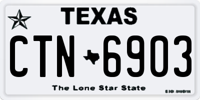 TX license plate CTN6903