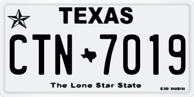 TX license plate CTN7019