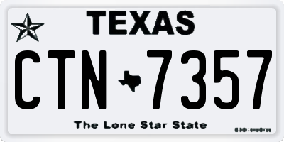 TX license plate CTN7357