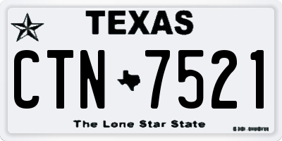 TX license plate CTN7521