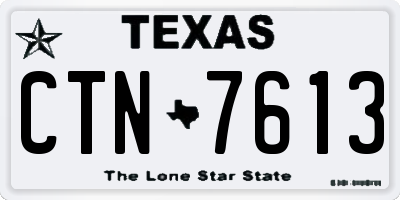 TX license plate CTN7613
