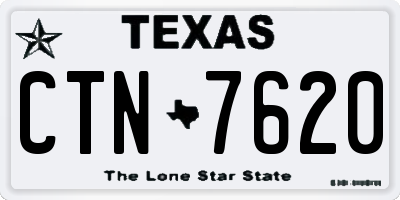 TX license plate CTN7620