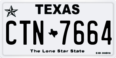 TX license plate CTN7664