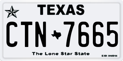 TX license plate CTN7665