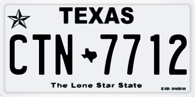 TX license plate CTN7712