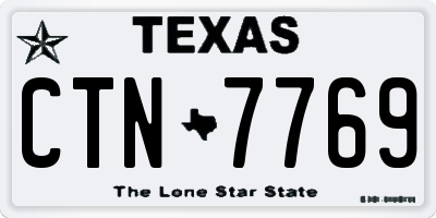TX license plate CTN7769
