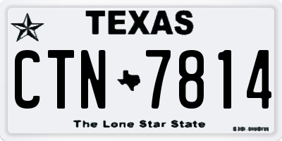 TX license plate CTN7814