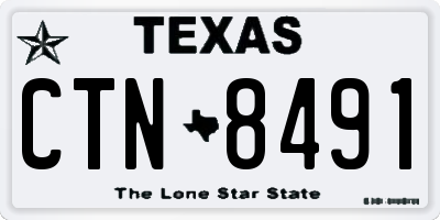 TX license plate CTN8491