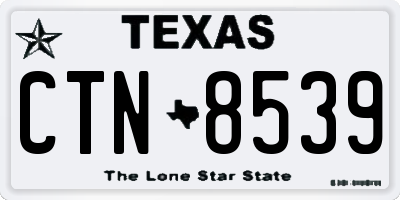 TX license plate CTN8539