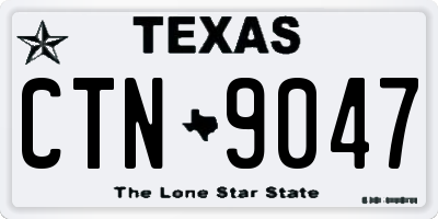 TX license plate CTN9047