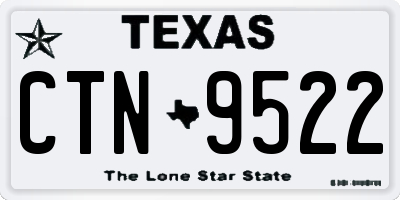 TX license plate CTN9522