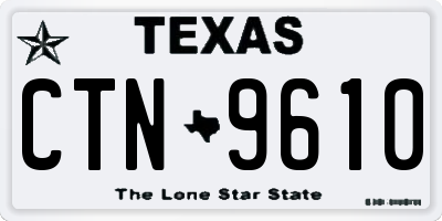 TX license plate CTN9610