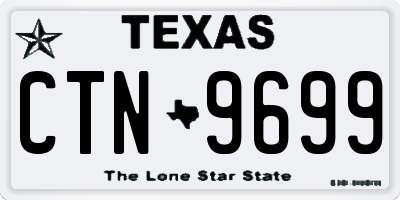 TX license plate CTN9699