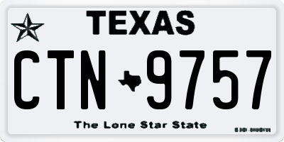 TX license plate CTN9757
