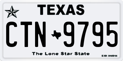 TX license plate CTN9795
