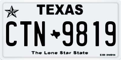 TX license plate CTN9819
