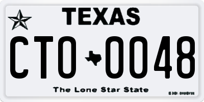 TX license plate CTO0048