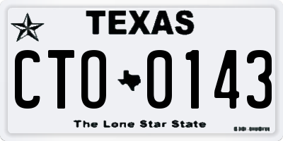 TX license plate CTO0143