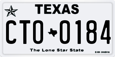 TX license plate CTO0184
