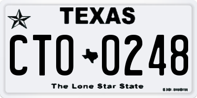 TX license plate CTO0248